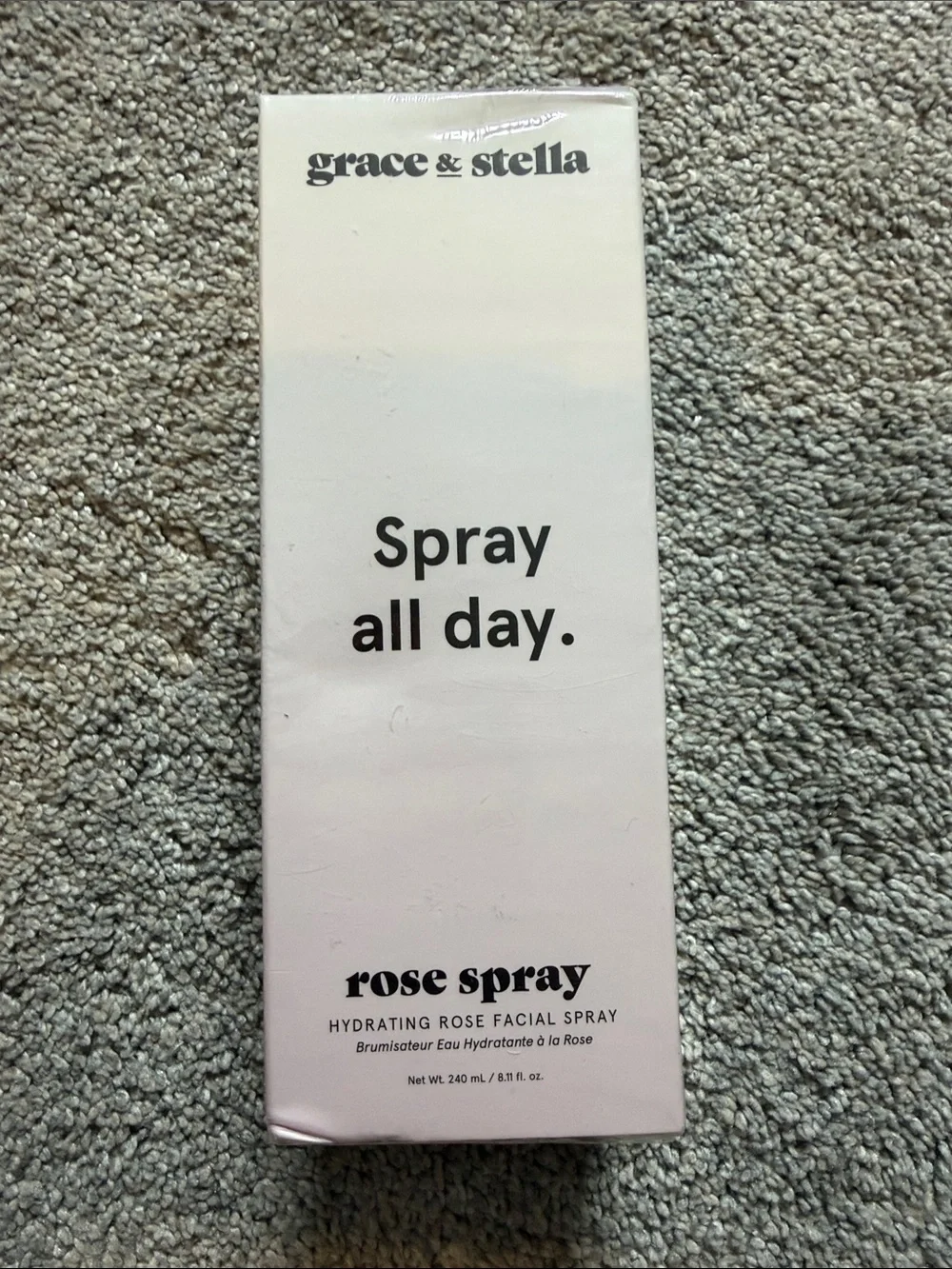 grace & stella Hydrating Rose Spray - Light Pink Packaging